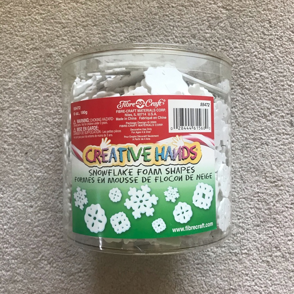 Fibre Craft Snowflake Foam Shapes